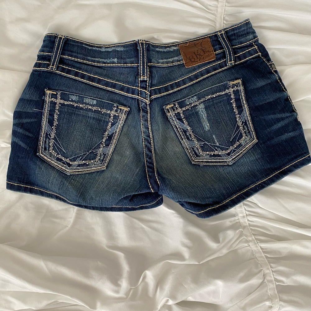 BKE dark blue jean shorts size 28